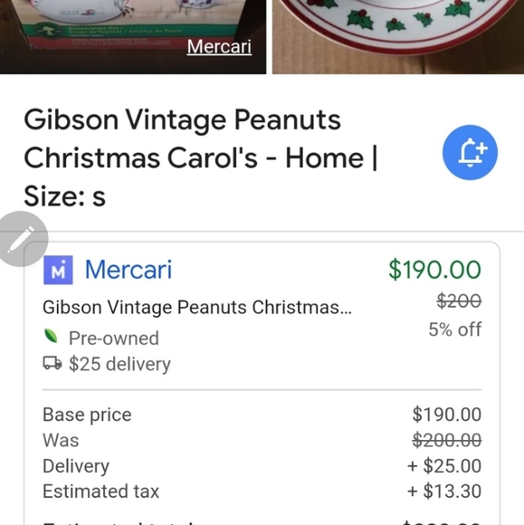 Gibson peanut Christmas dishes - Picture 2 of 4